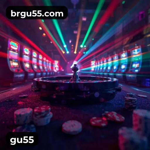 Imagem promocional da gu55 mostrando a plataforma e suas vantagens