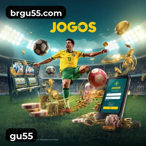 Imagem promocional da gu55 mostrando a plataforma e suas vantagens